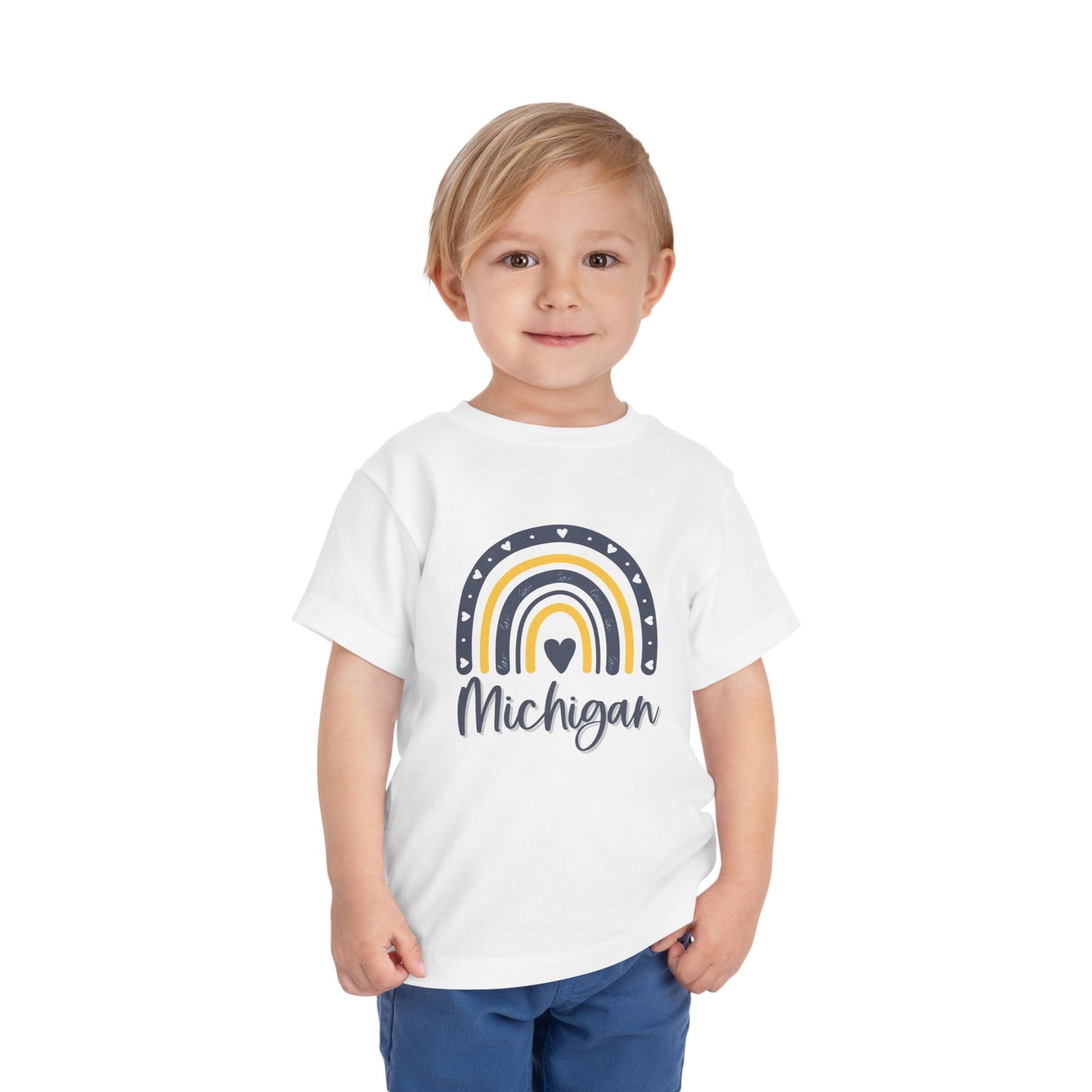 Toddler University of Michigan Rainbow Short Sleeve Tee