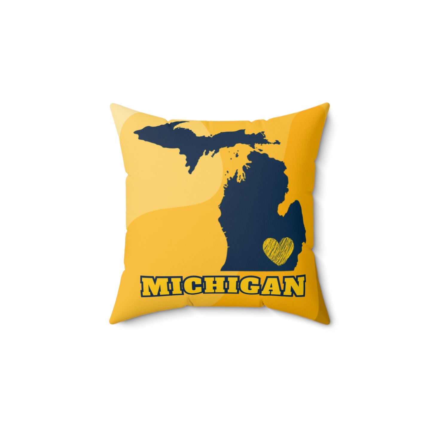 Michigan Polyester Square Accent Pillow