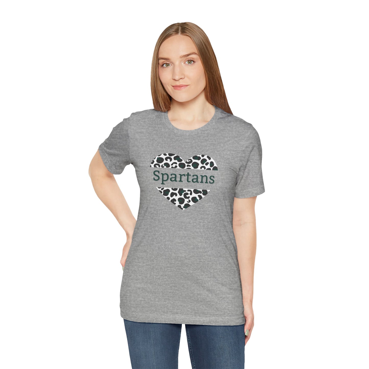 Spartan Heart Leopard PrintShort Sleeve Tee