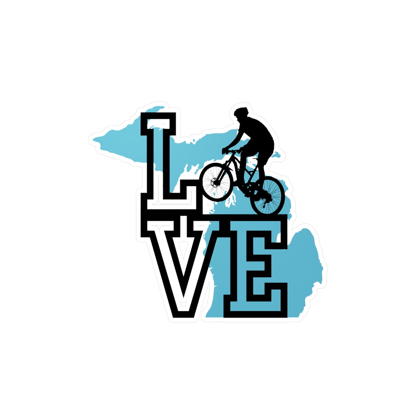 Mountain Biking Decal Multiple Sizes for Outdoors or Indoors