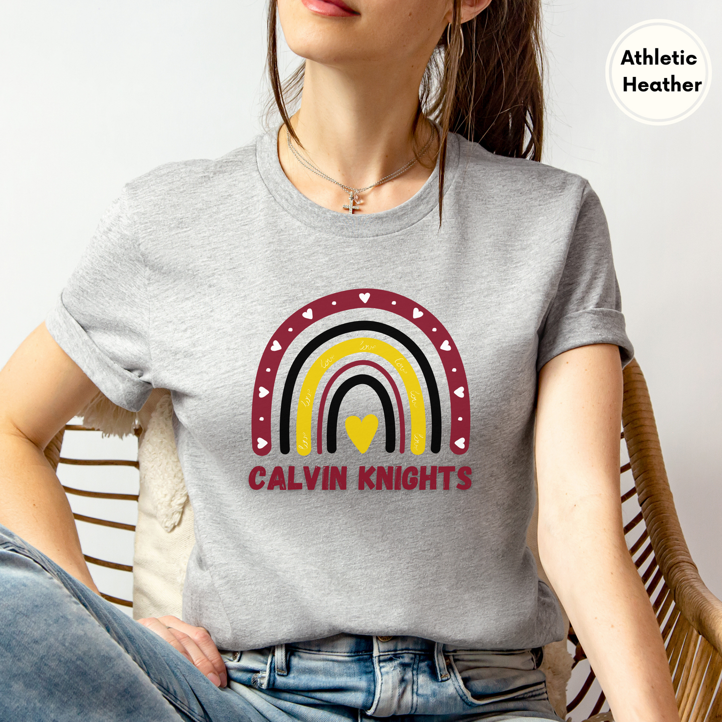 Calvin College Knights Rainbow Tshirt