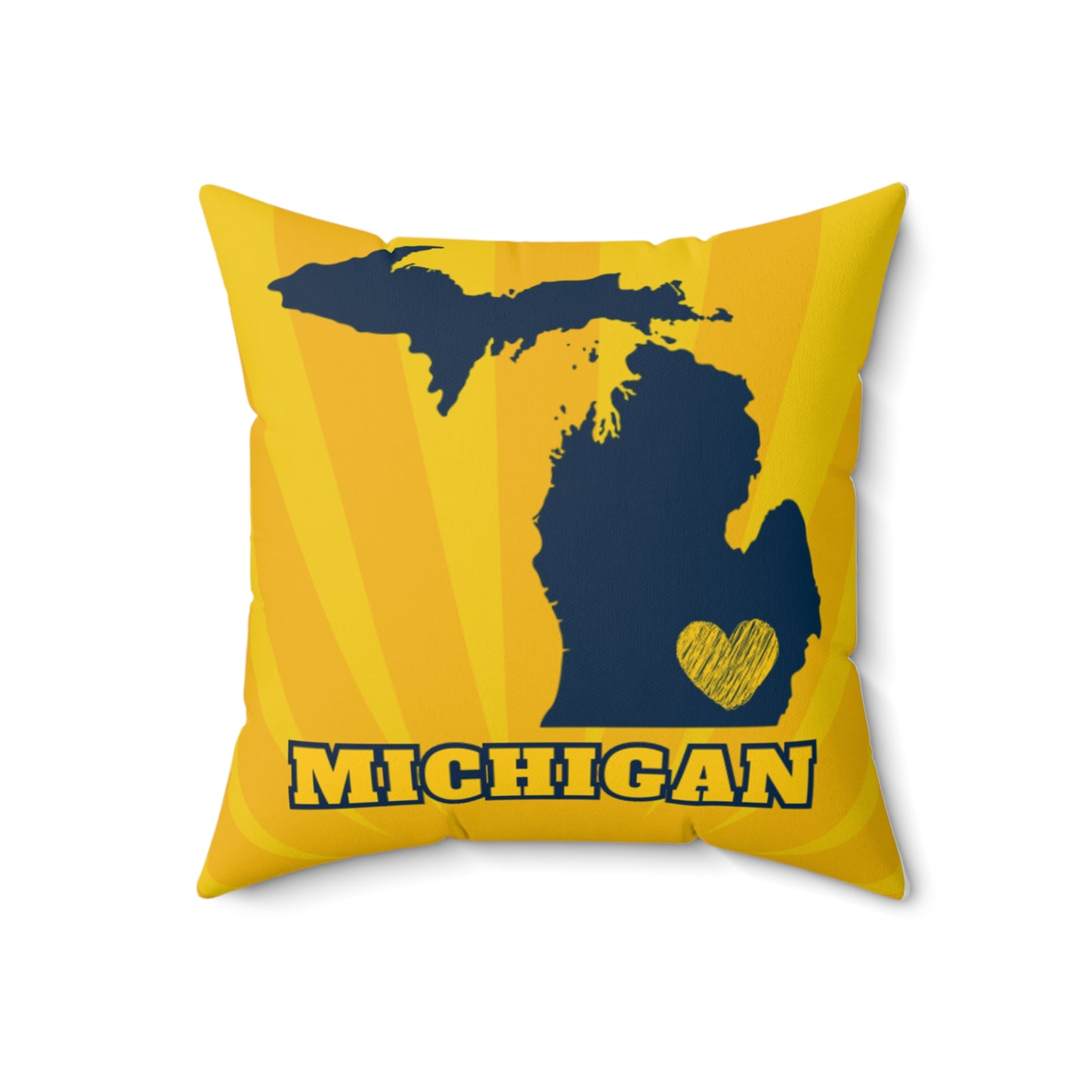 Michigan Polyester Square Accent Pillow