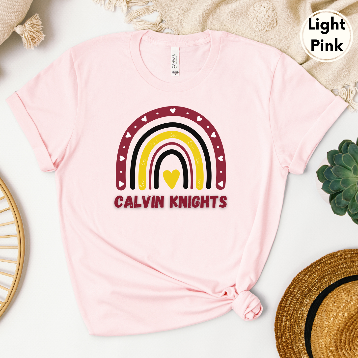 Calvin College Knights Rainbow Tshirt