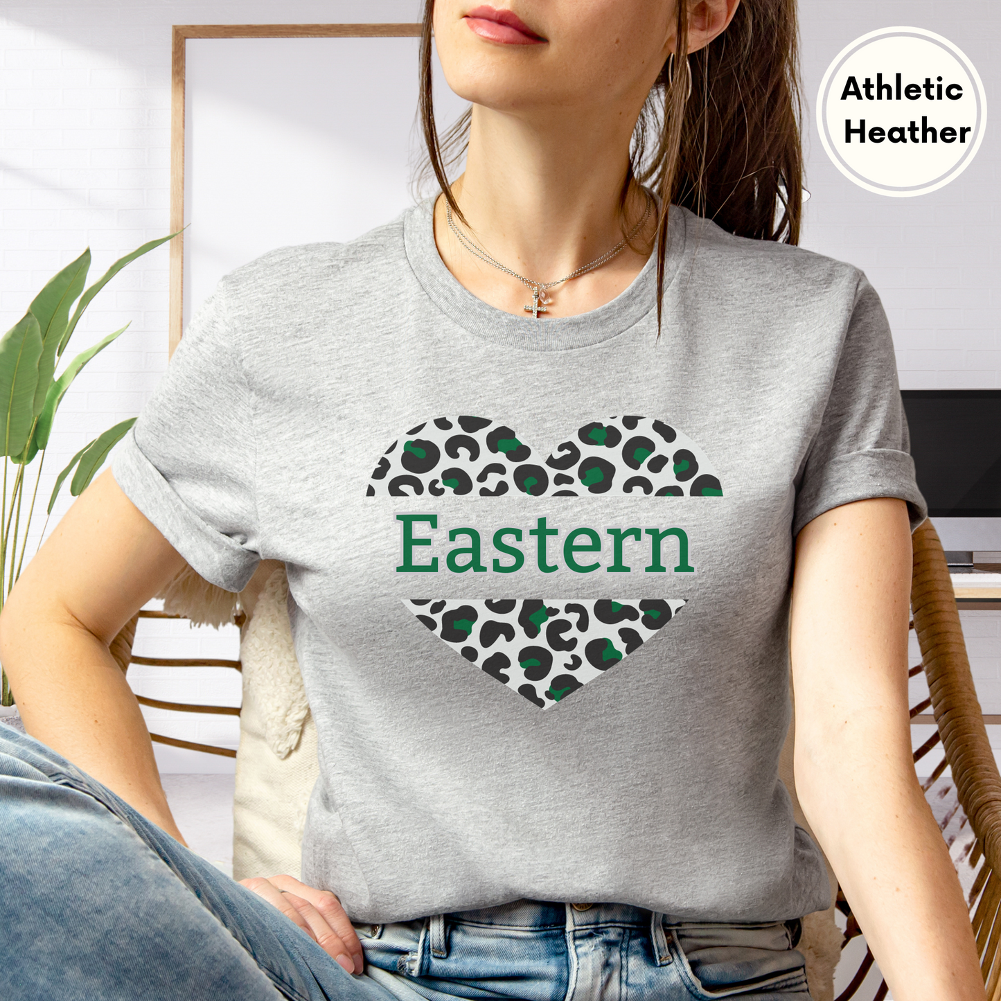 Eastern Michigan Cheetah Print Tshirt