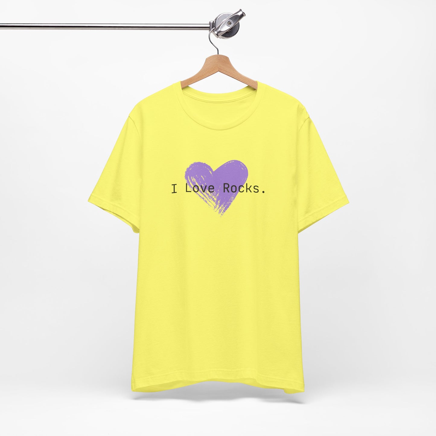 I Love Rocks Purple Heart Rock Tshirt