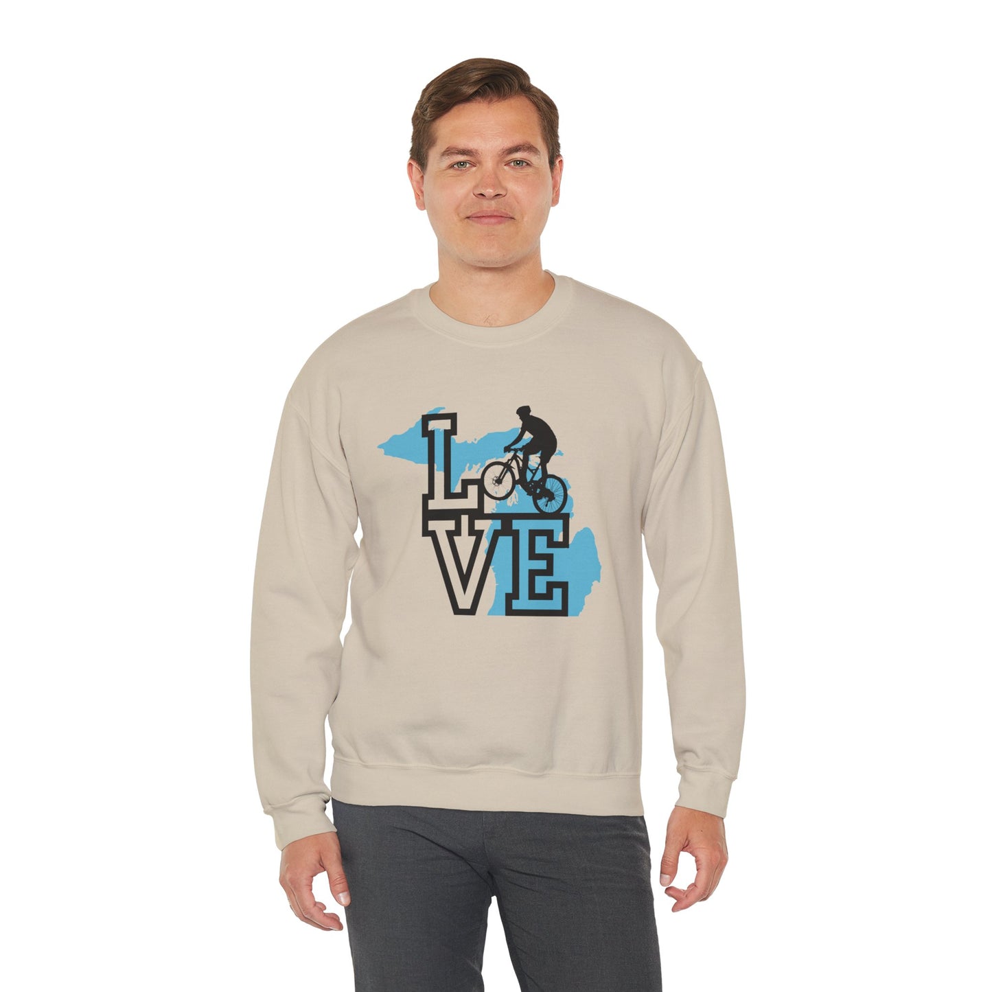 Love Michigan Mountain Biking Unisex Sweatshirt