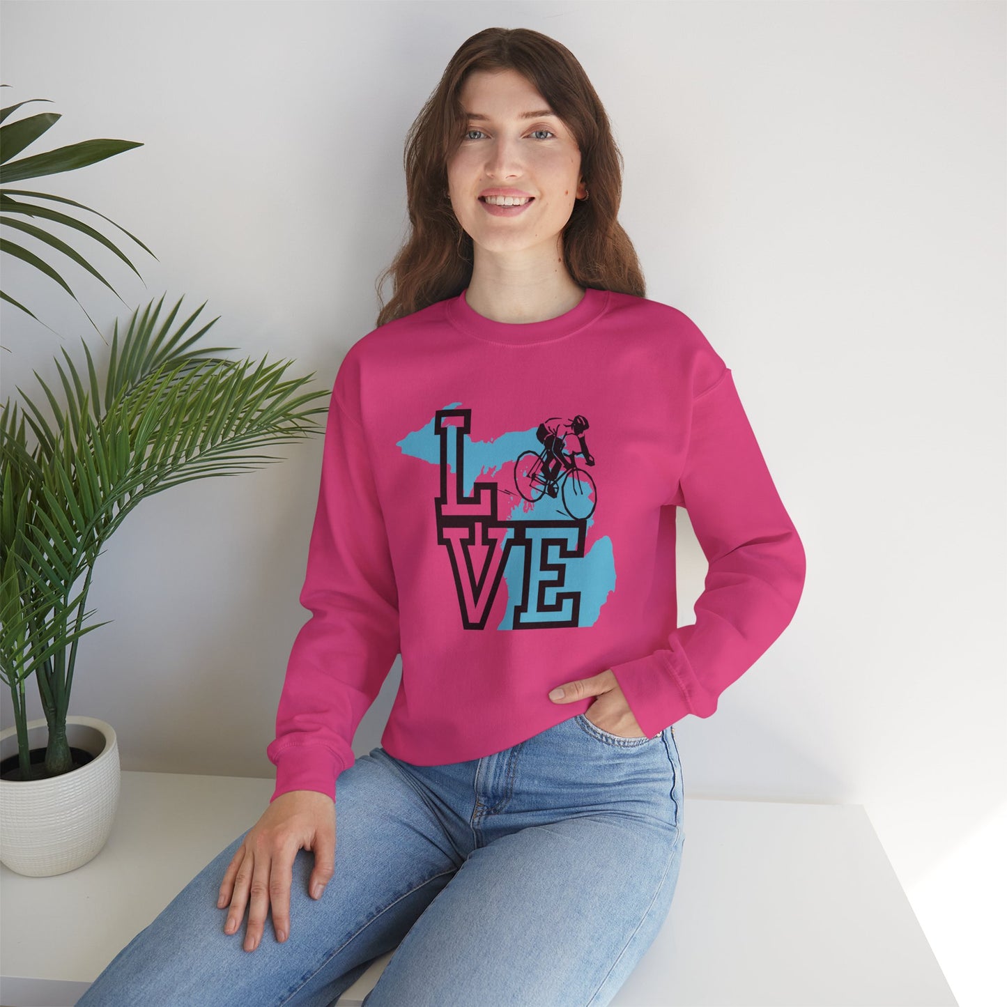 Love Michigan Road Cycling Unisex Sweatshirt