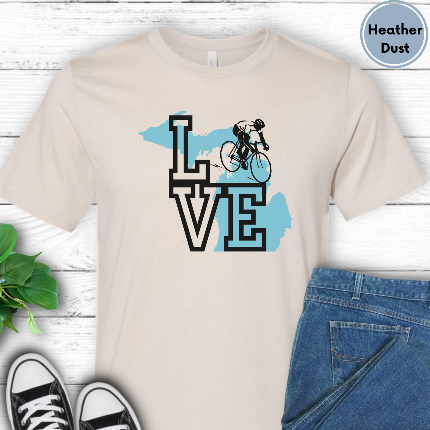 Love Road Cycling Biking Michigan shirt