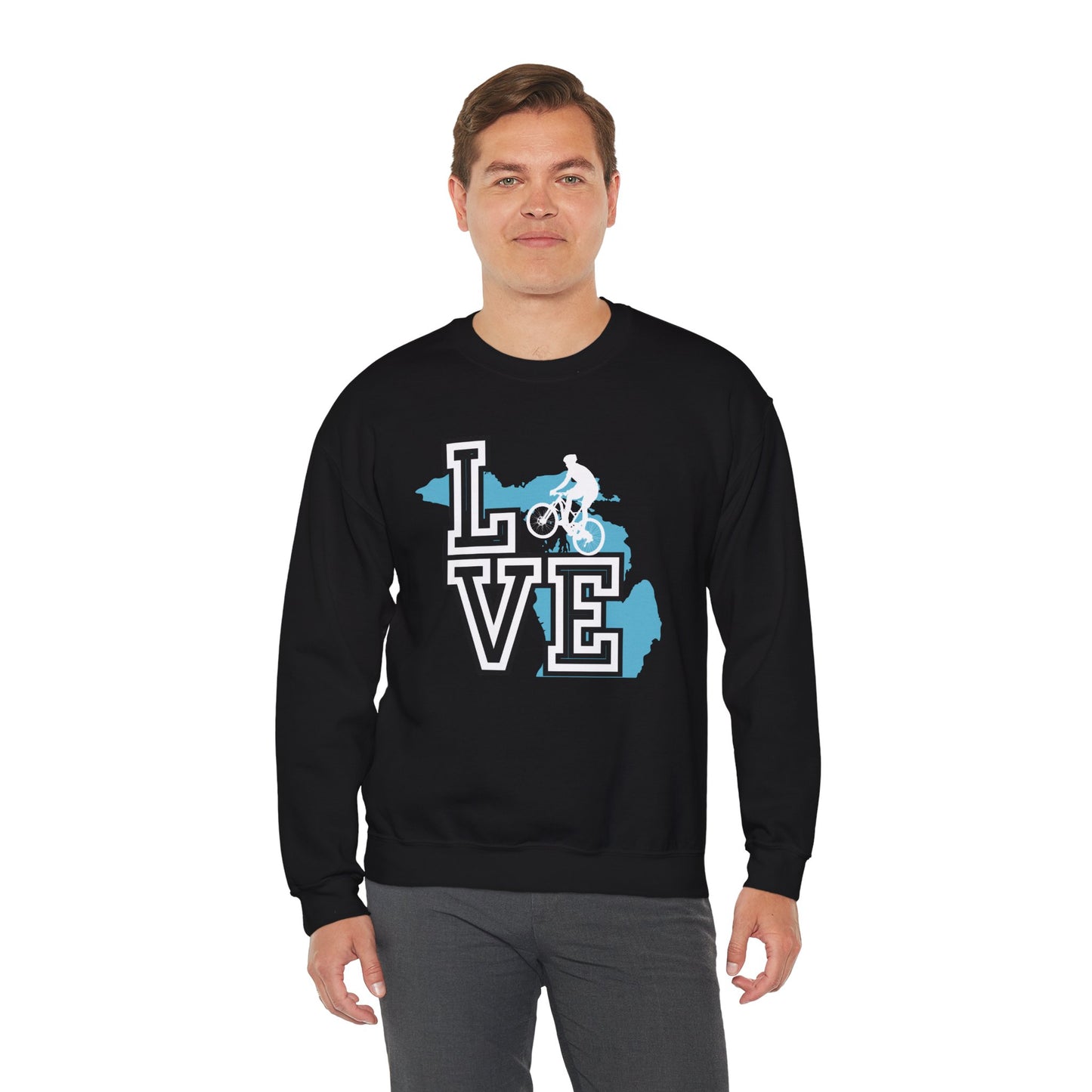 Love Michigan Mountain Biking Unisex Sweatshirt