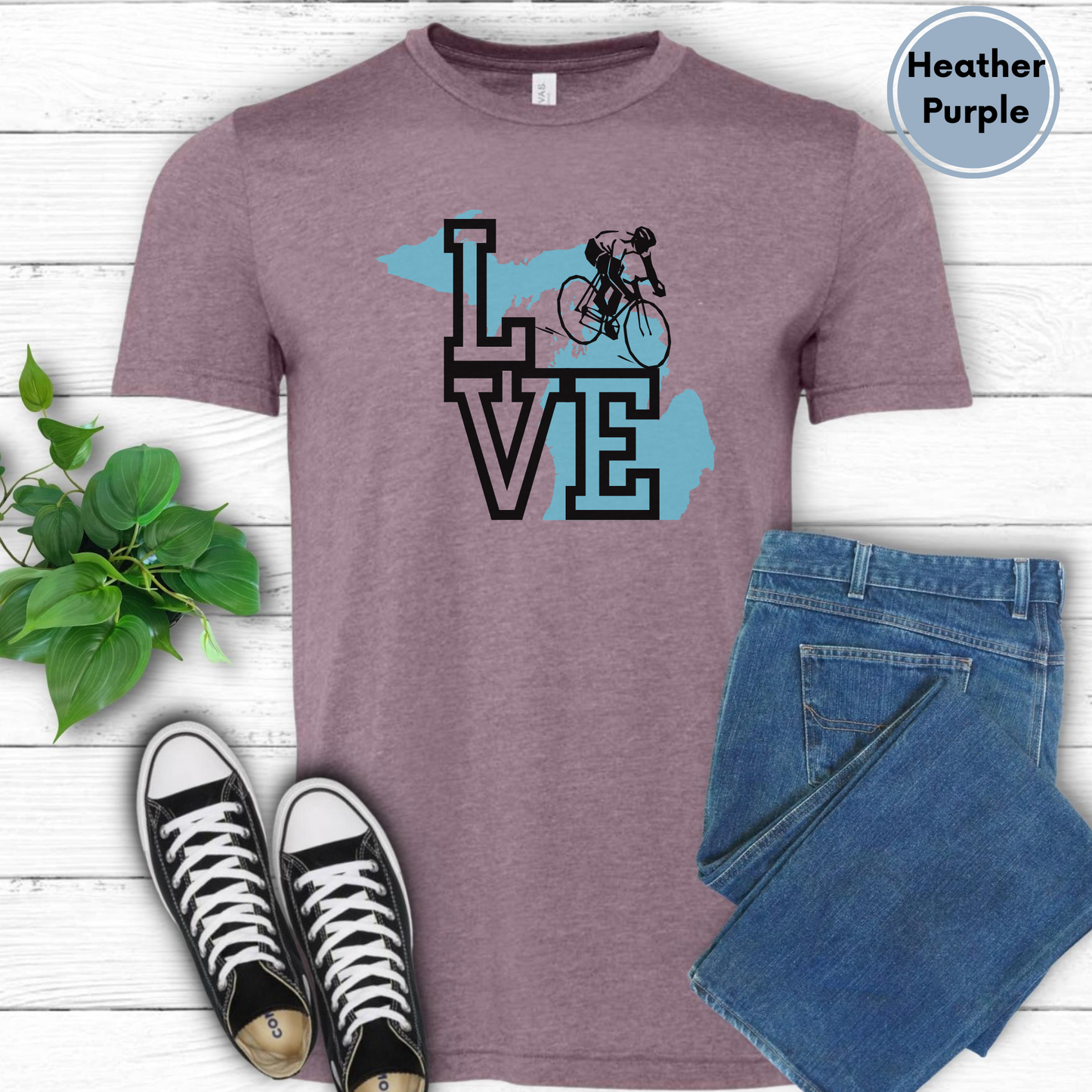 Love Road Cycling Biking Michigan shirt