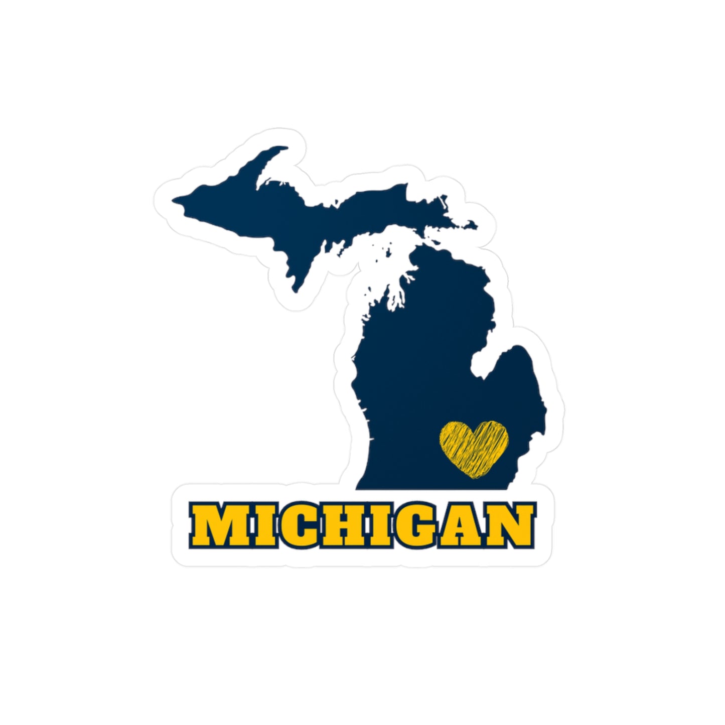 U of M LOVE Vinyl Decal Multiple Sizes for Indoors and Outdoors