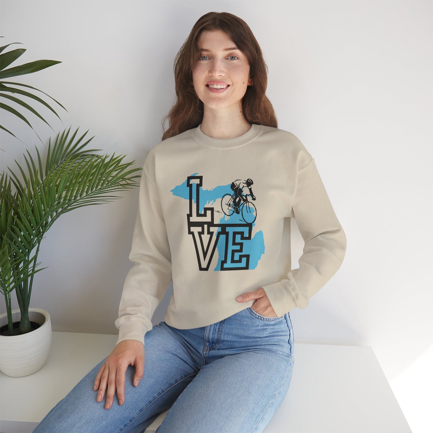 Love Michigan Road Cycling Unisex Sweatshirt