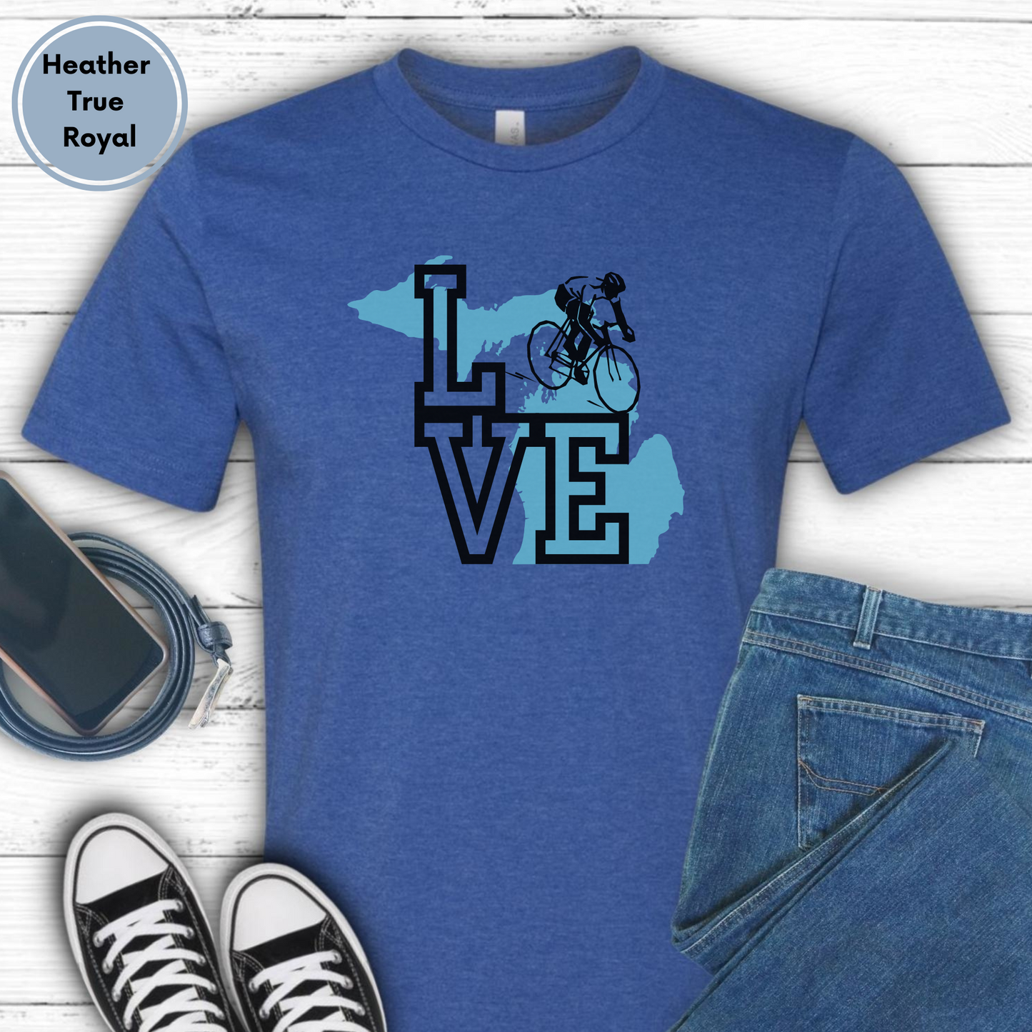 Love Road Cycling Biking Michigan shirt