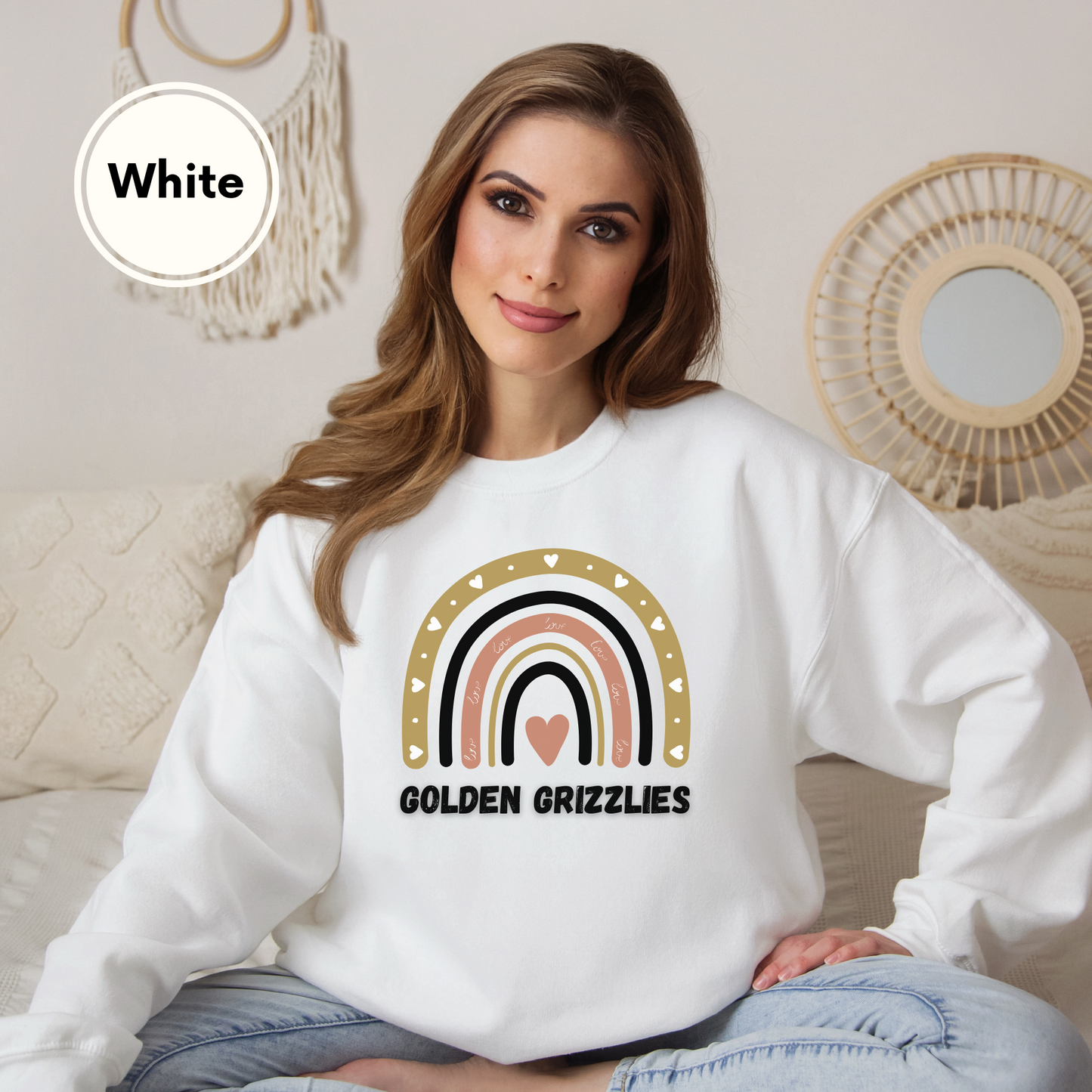 Oakland University Golden Grizzlies Rainbow Sweatshirt