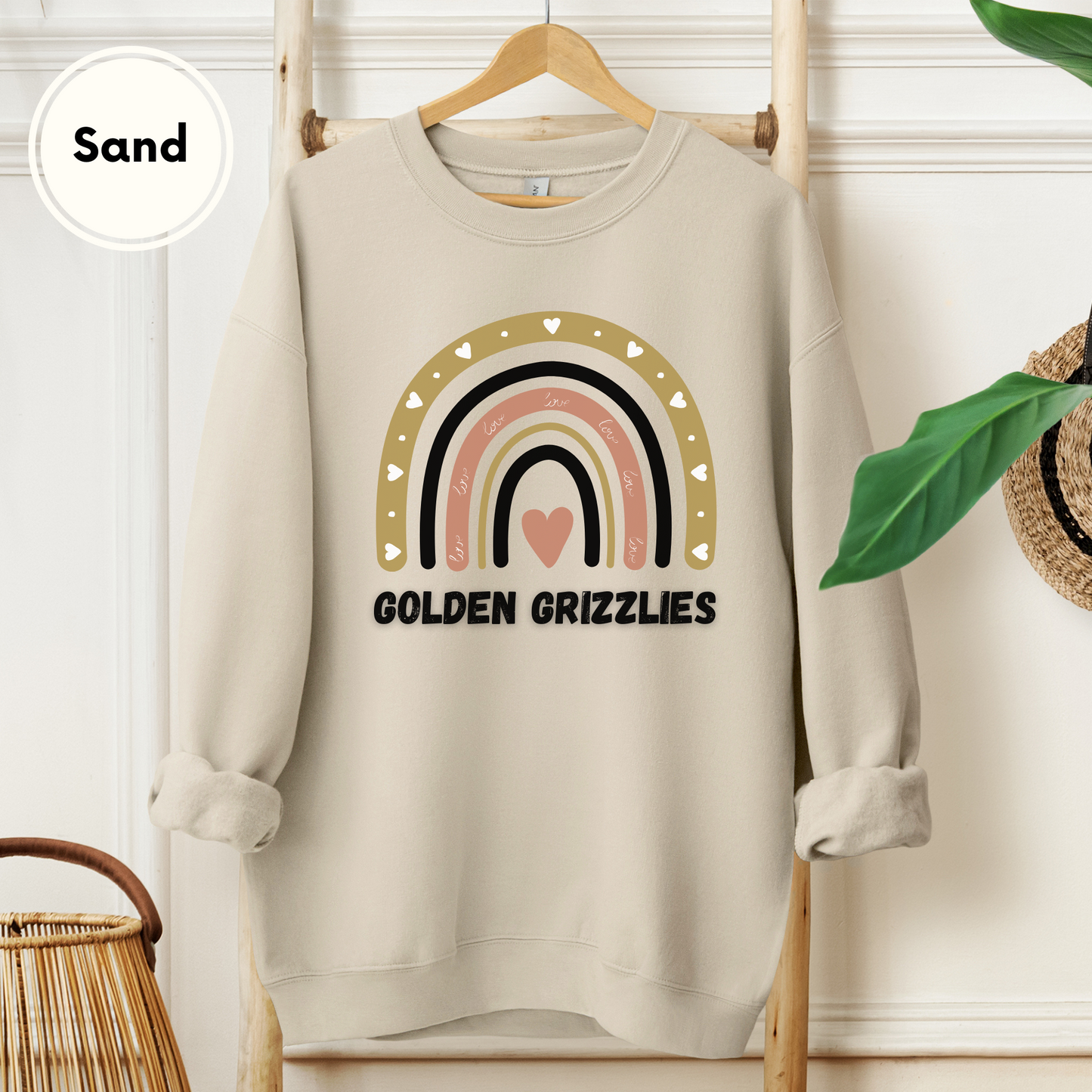 Oakland University Golden Grizzlies Rainbow Sweatshirt