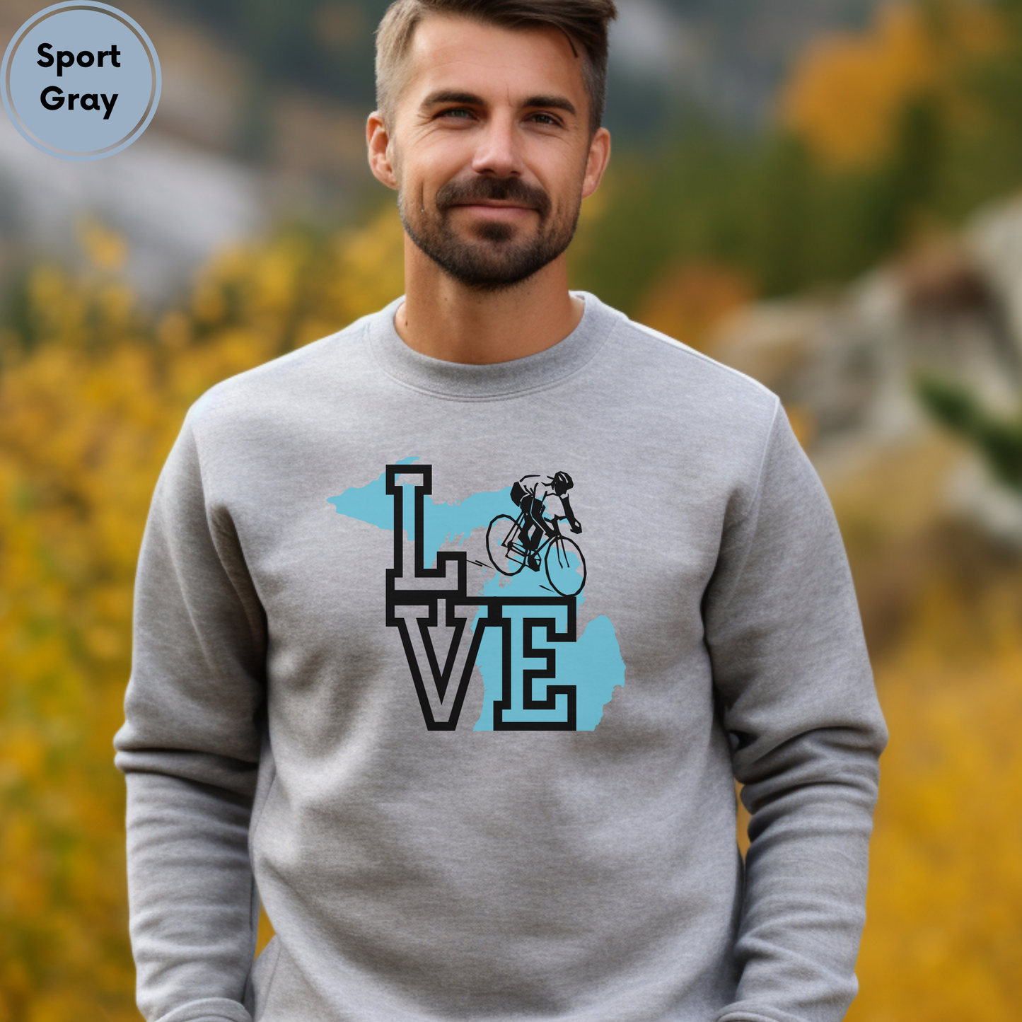 Love Michigan Road Cycling Unisex Sweatshirt