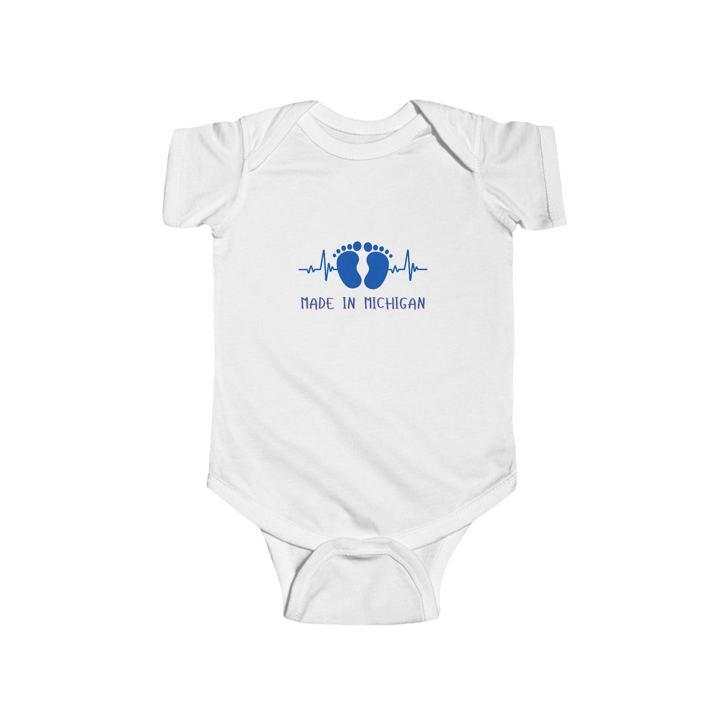 Made in Michigan Heartbeat Infant Jersey Bodysuit