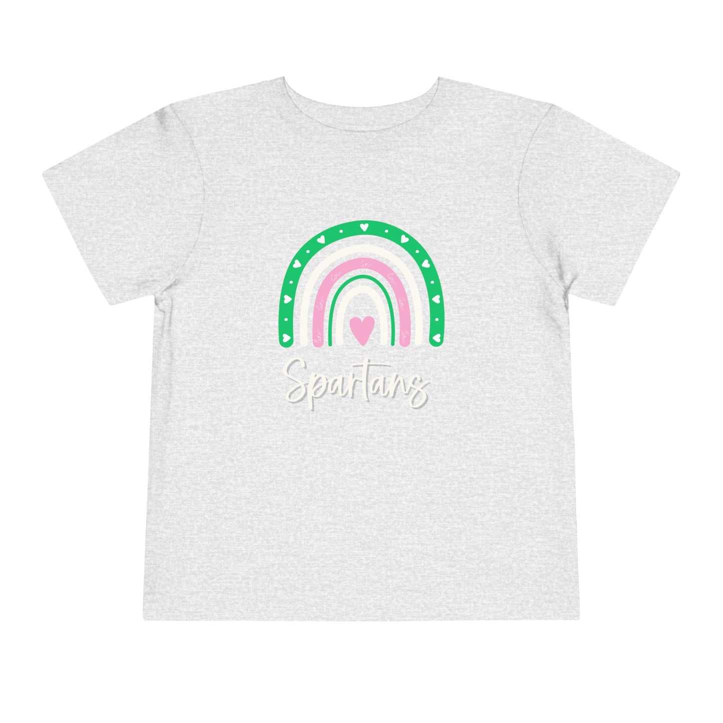 Toddler I Love Michigan State University Rainbow Short Sleeve Tee