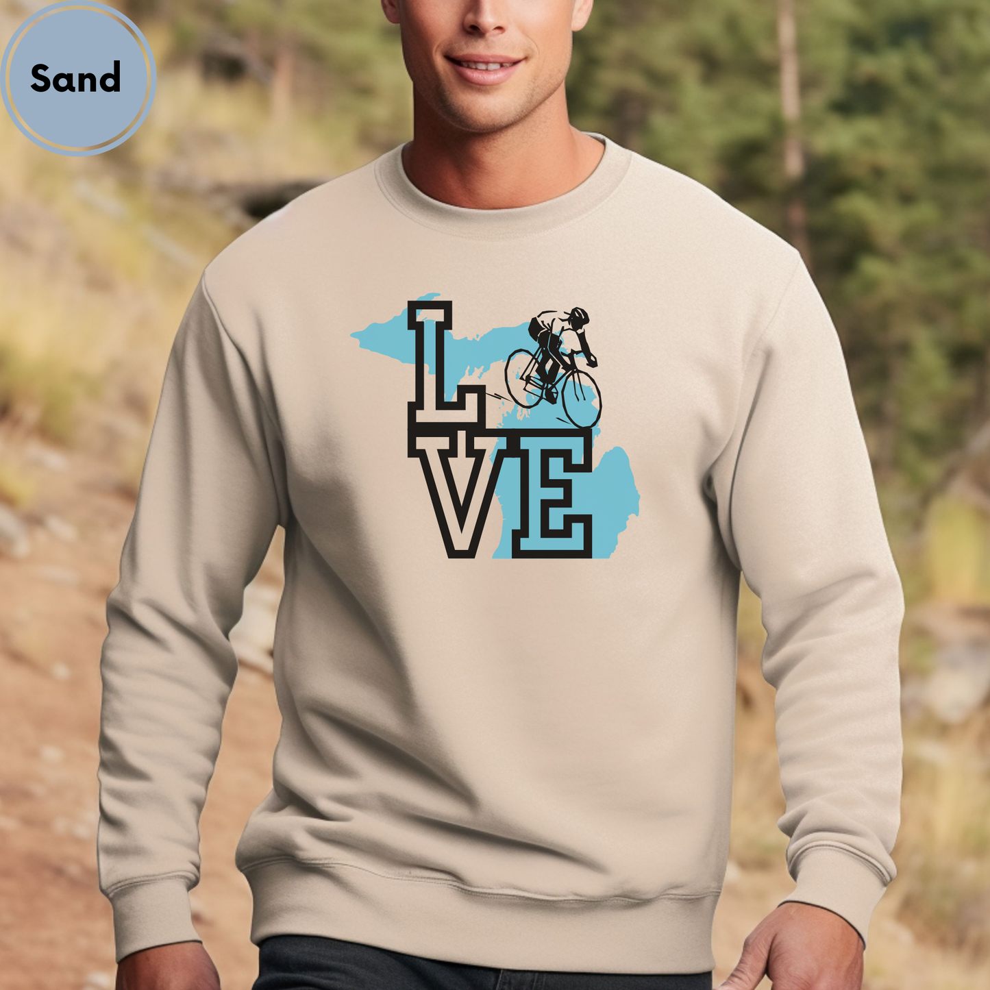 Love Michigan Road Cycling Unisex Sweatshirt