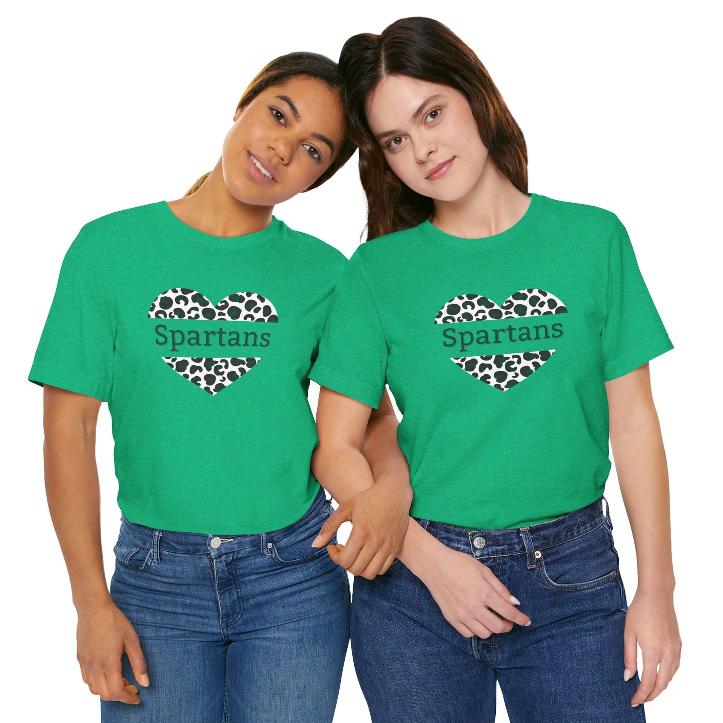 Spartan Heart Leopard PrintShort Sleeve Tee