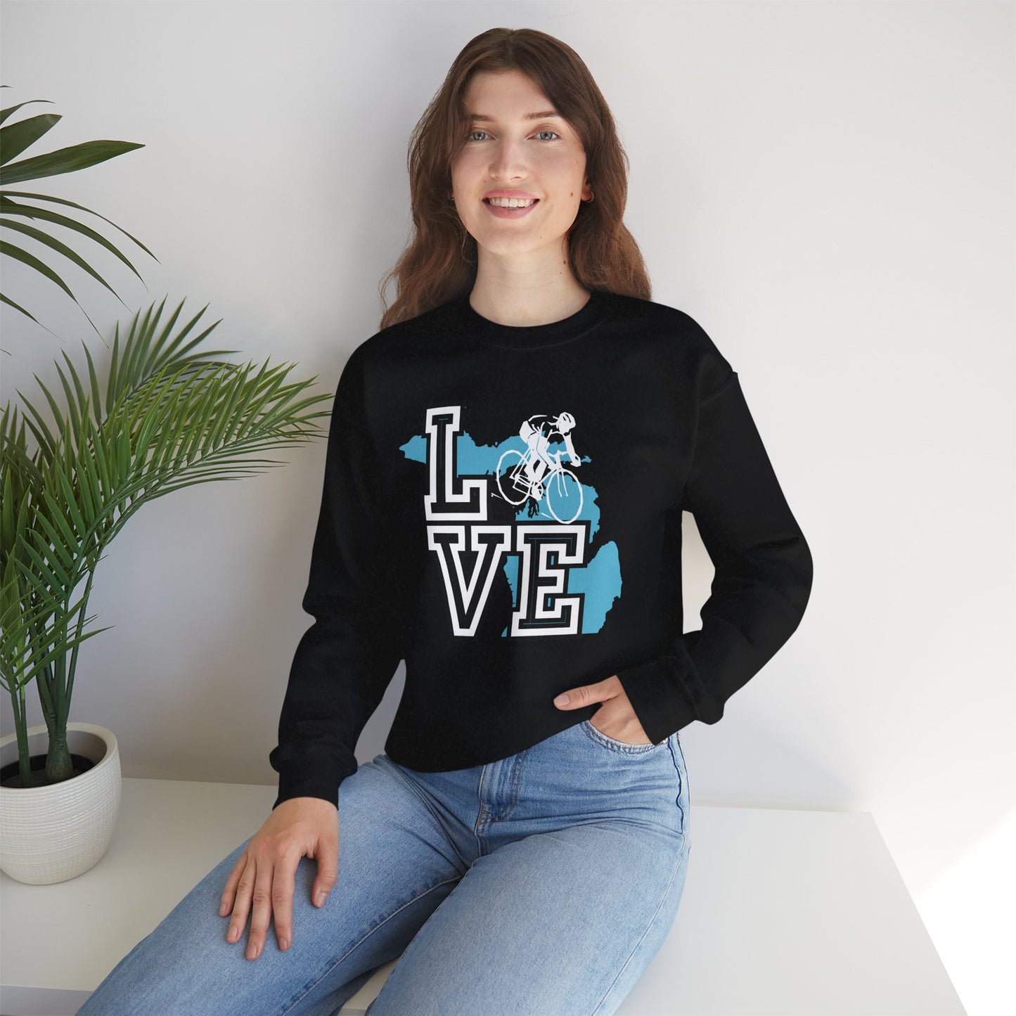 Love Michigan Road Cycling Unisex Sweatshirt