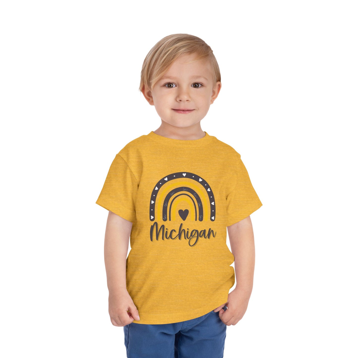 Toddler University of Michigan Rainbow Short Sleeve Tee