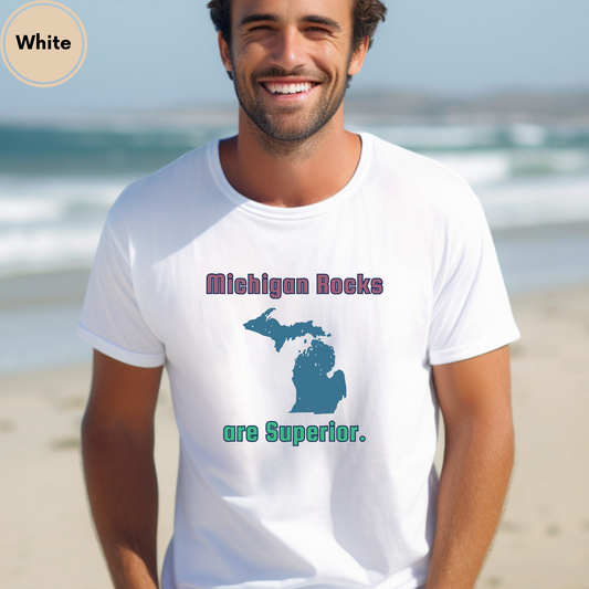 Michigan Rocks Superior Lake Unisex Shirt