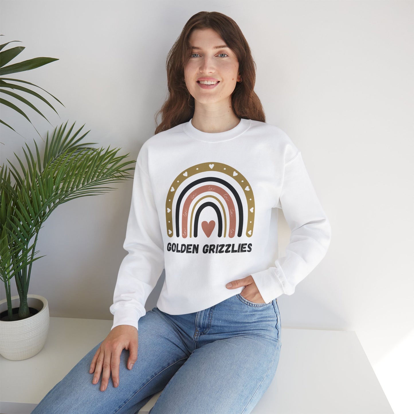 Oakland University Golden Grizzlies Rainbow Sweatshirt