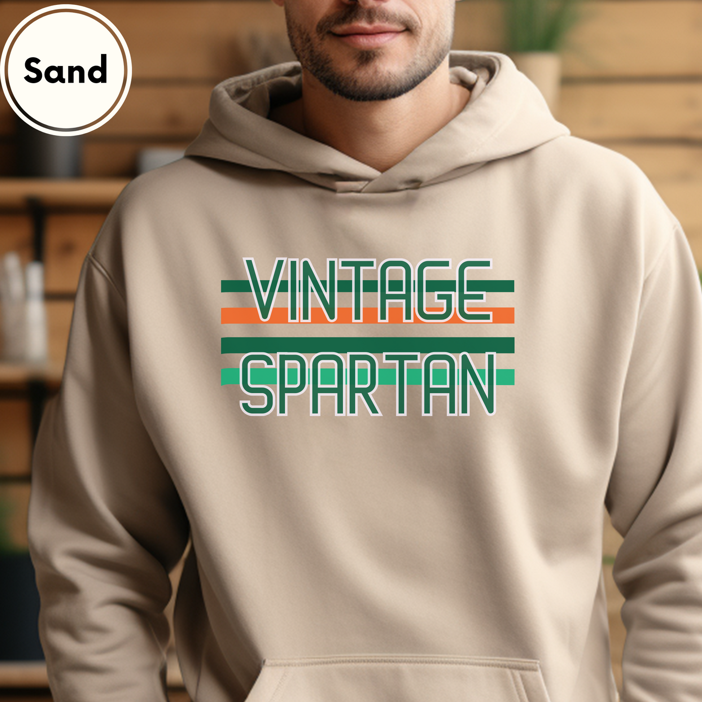 Spartan Vintage Long Sleeve Hoodie