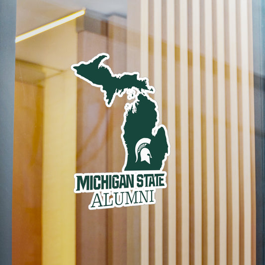 MSU Alumni Spartan Vinyl Decal Michigan State University MSU Decal Multiple Sizes Decal for Vehicle Laptop Water Bottle Sticker Skateboard