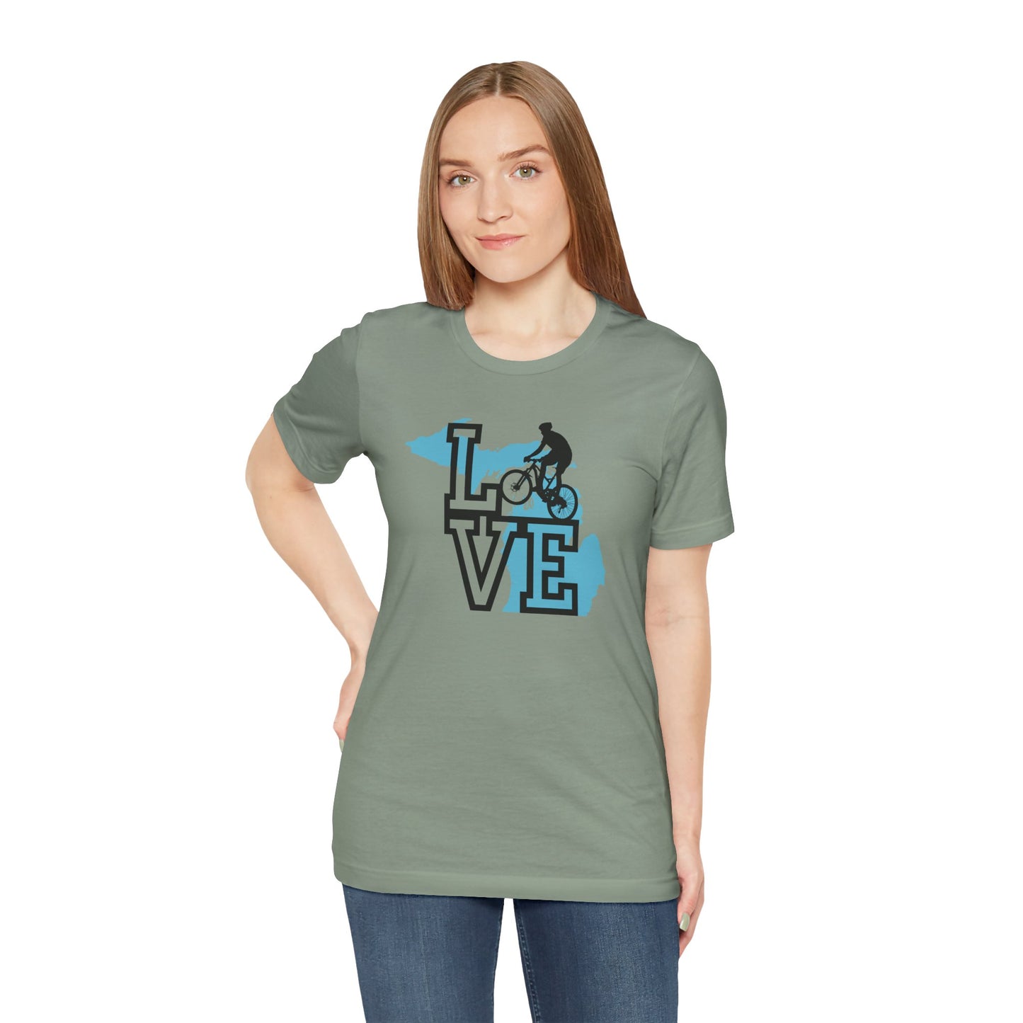 Love Mountain Biking Michigan MTB tshirt