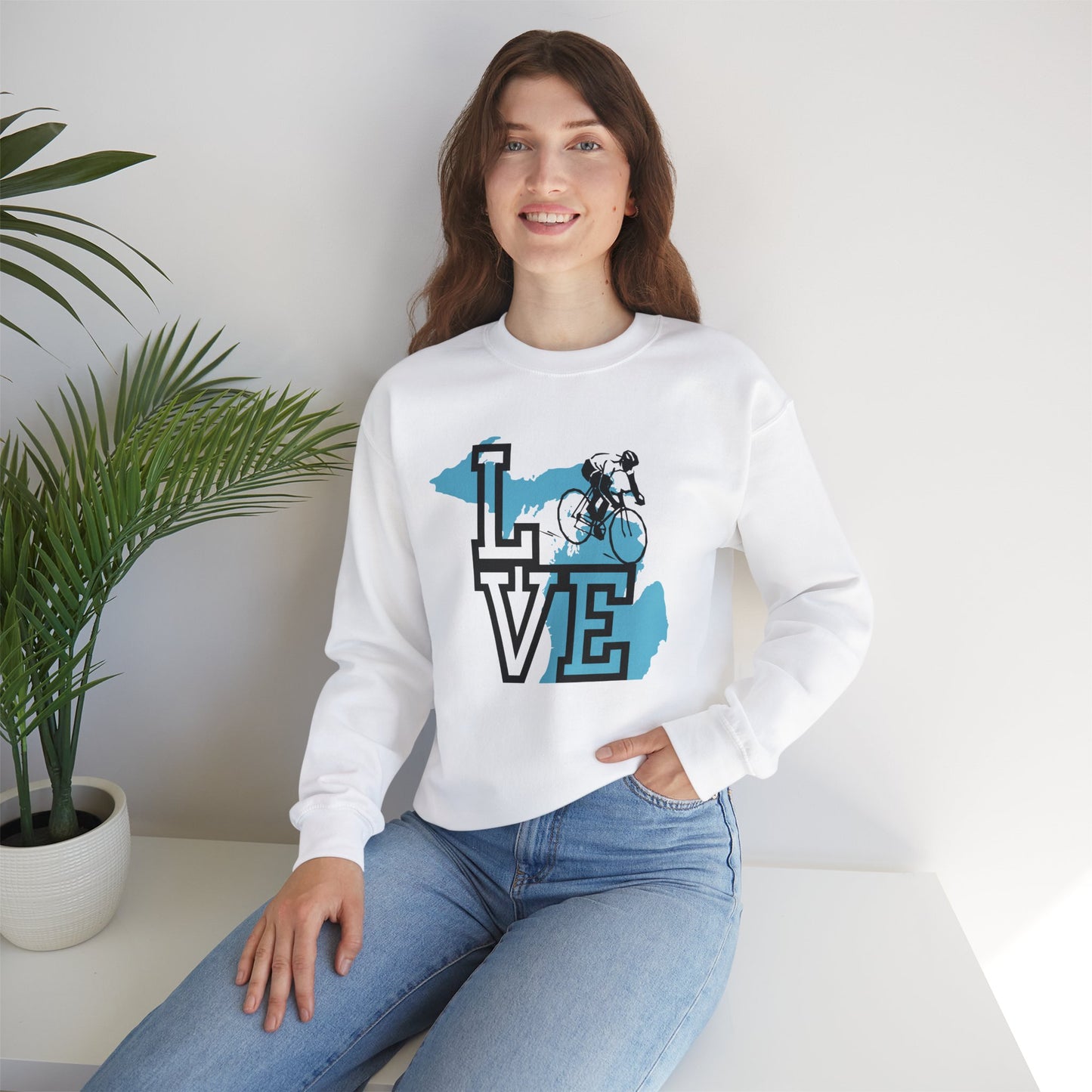 Love Michigan Road Cycling Unisex Sweatshirt