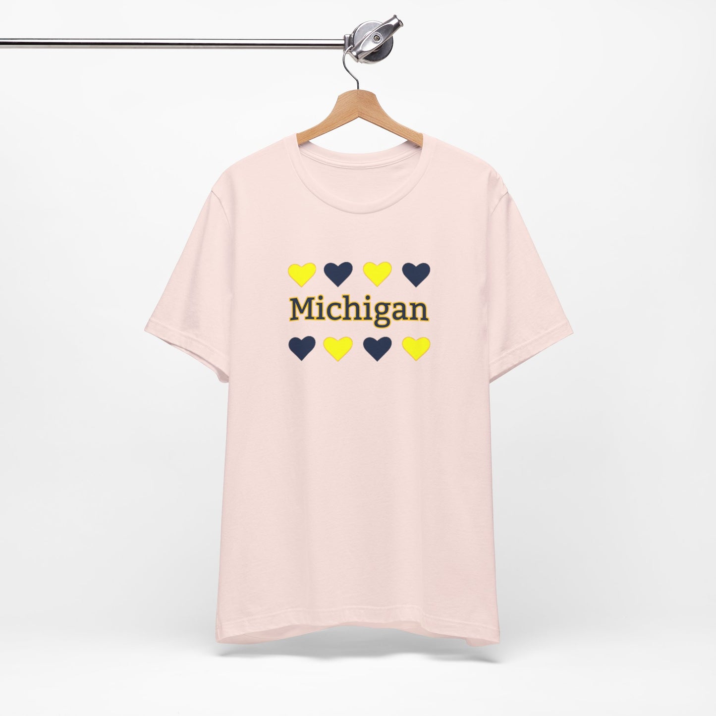 Michigan Hearts Short Sleeve Tee