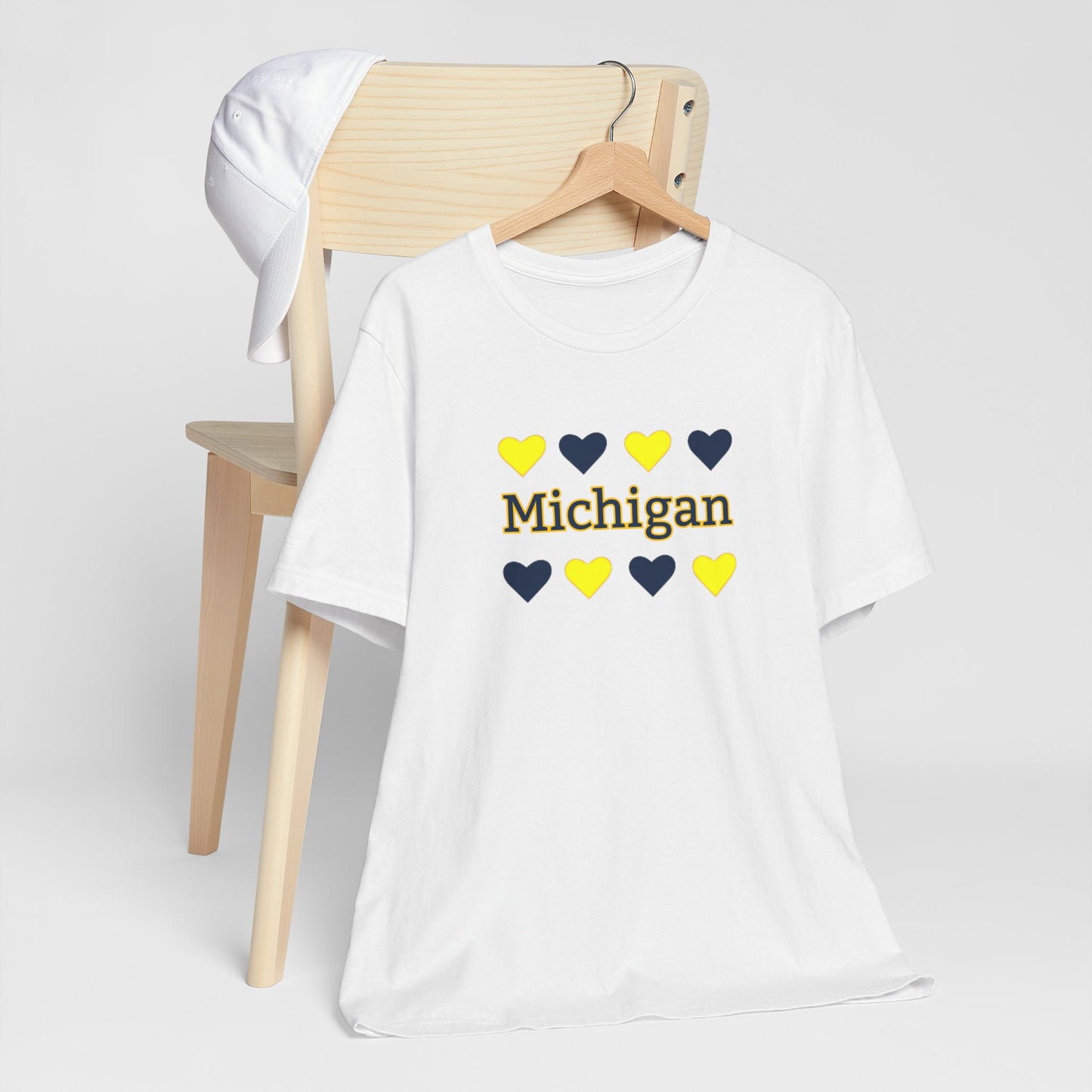 Michigan Hearts Short Sleeve Tee