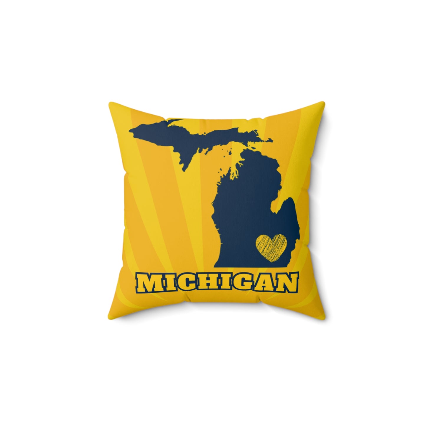 Michigan Polyester Square Accent Pillow