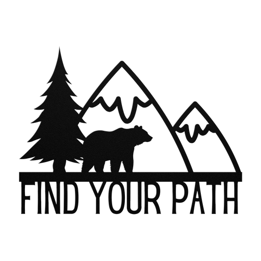 Find_Your_Path_Bear_Mountain_Metal_Sign_Black_Transparent_Mockup.png