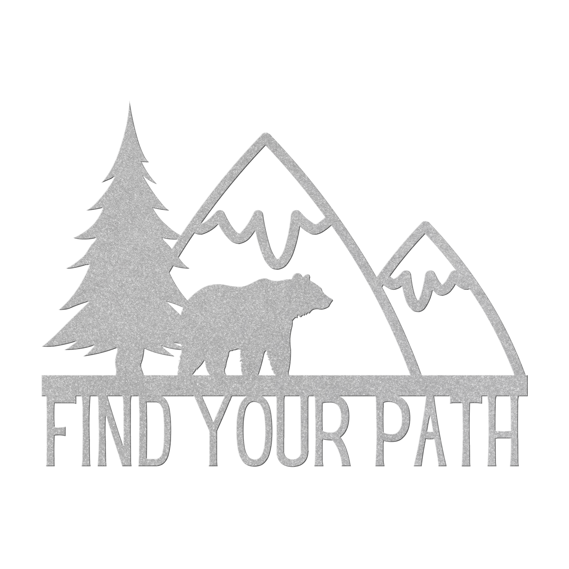 Find_Your_Path_Bear_Mountain_Metal_Sign_Silver_Transparent_Mockup.png