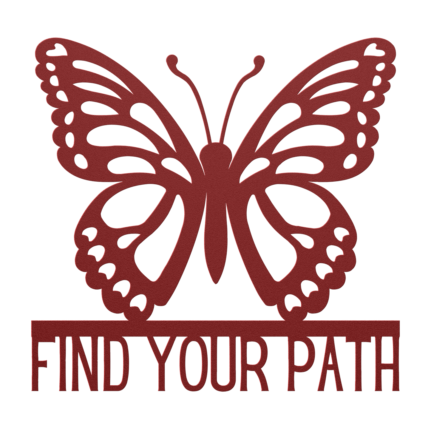 Find_Your_Path_Butterfly_Metal_Sign_Red_Transparent_Mockup.png