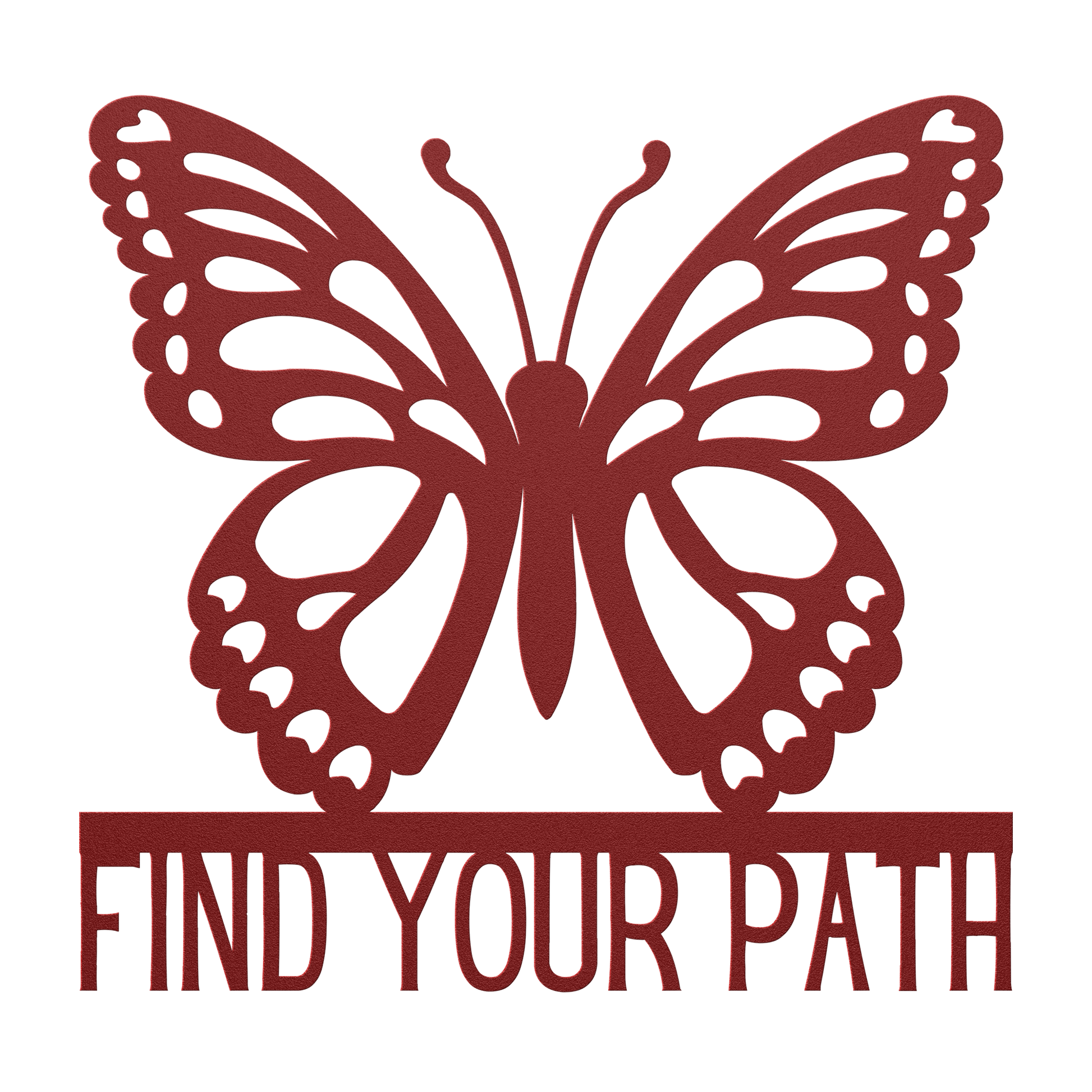 Find_Your_Path_Butterfly_Metal_Sign_Red_Transparent_Mockup.png