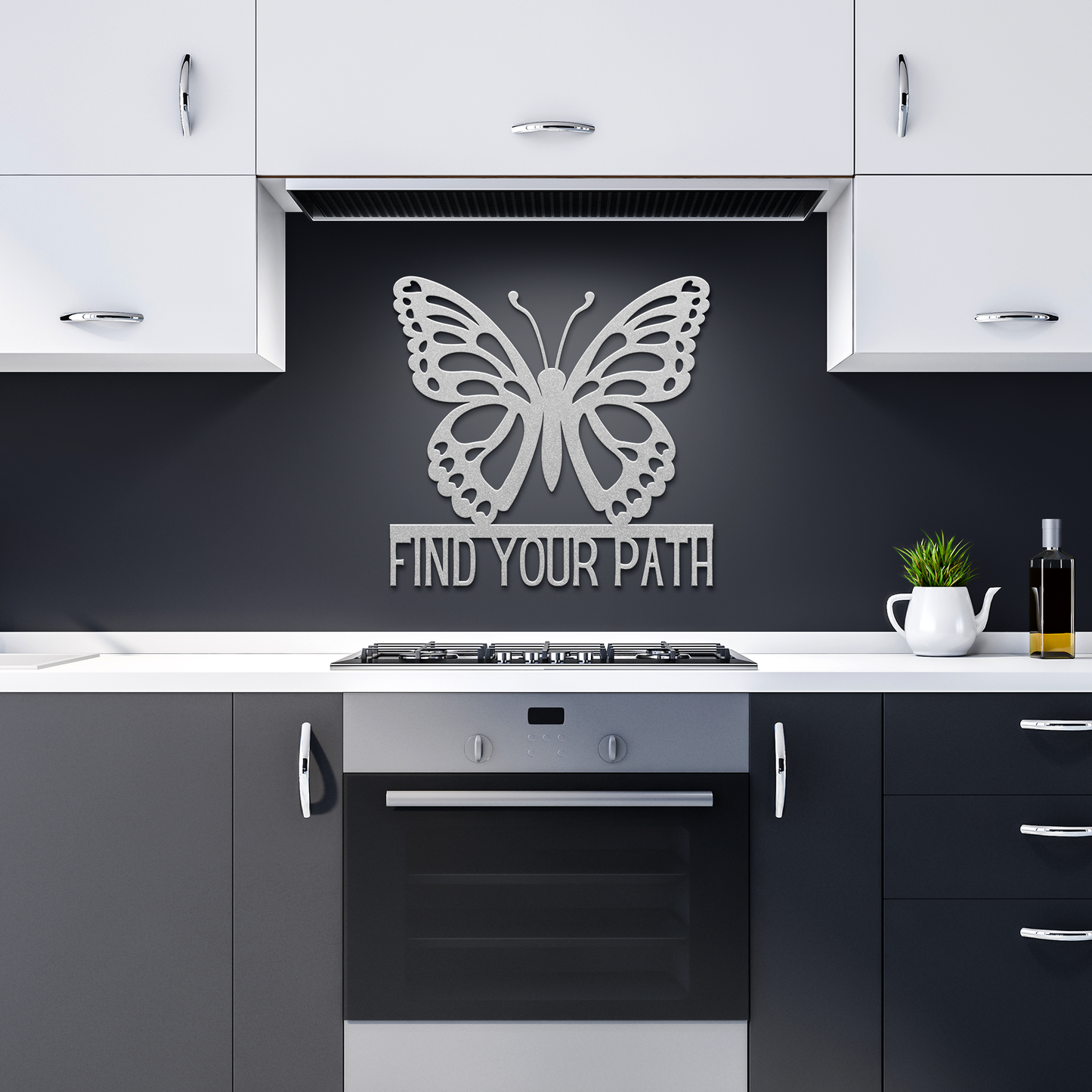 Find_Your_Path_Butterfly_Metal_Sign_Silver_Dark_Kitchen_Mockup.png