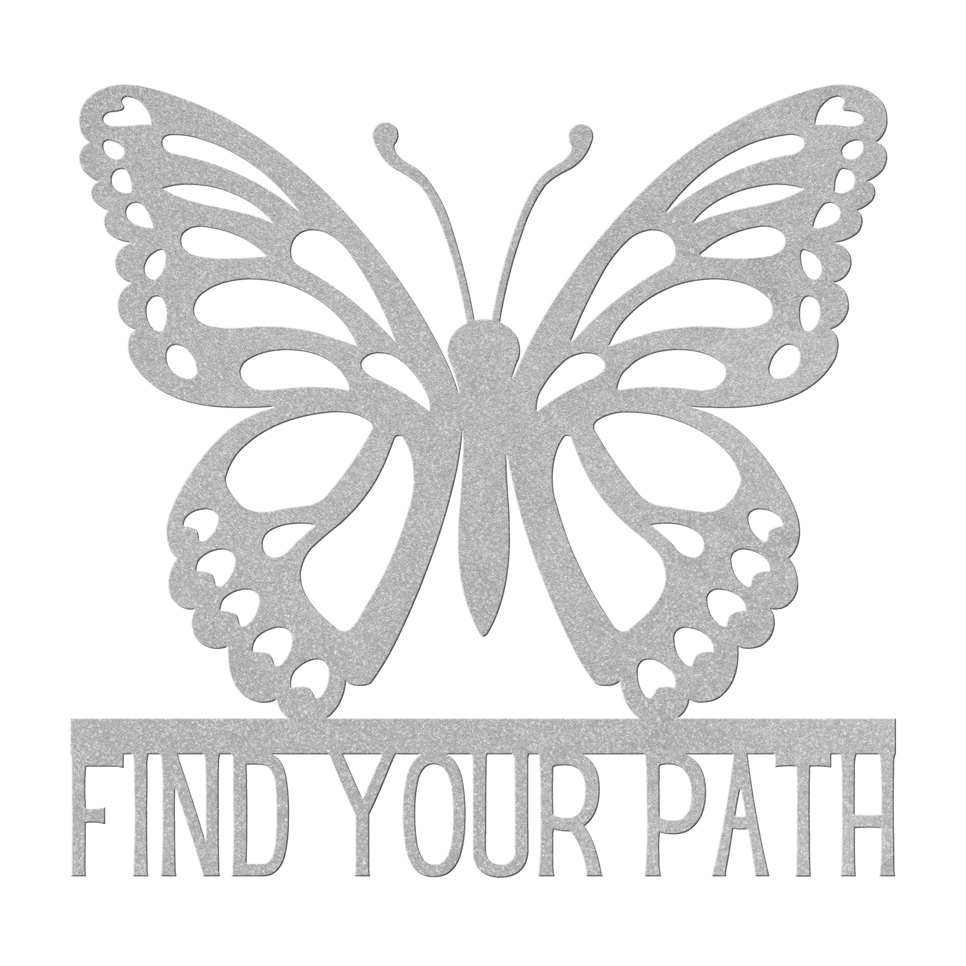 Find_Your_Path_Butterfly_Metal_Sign_Silver_Transparent_Mockup.png