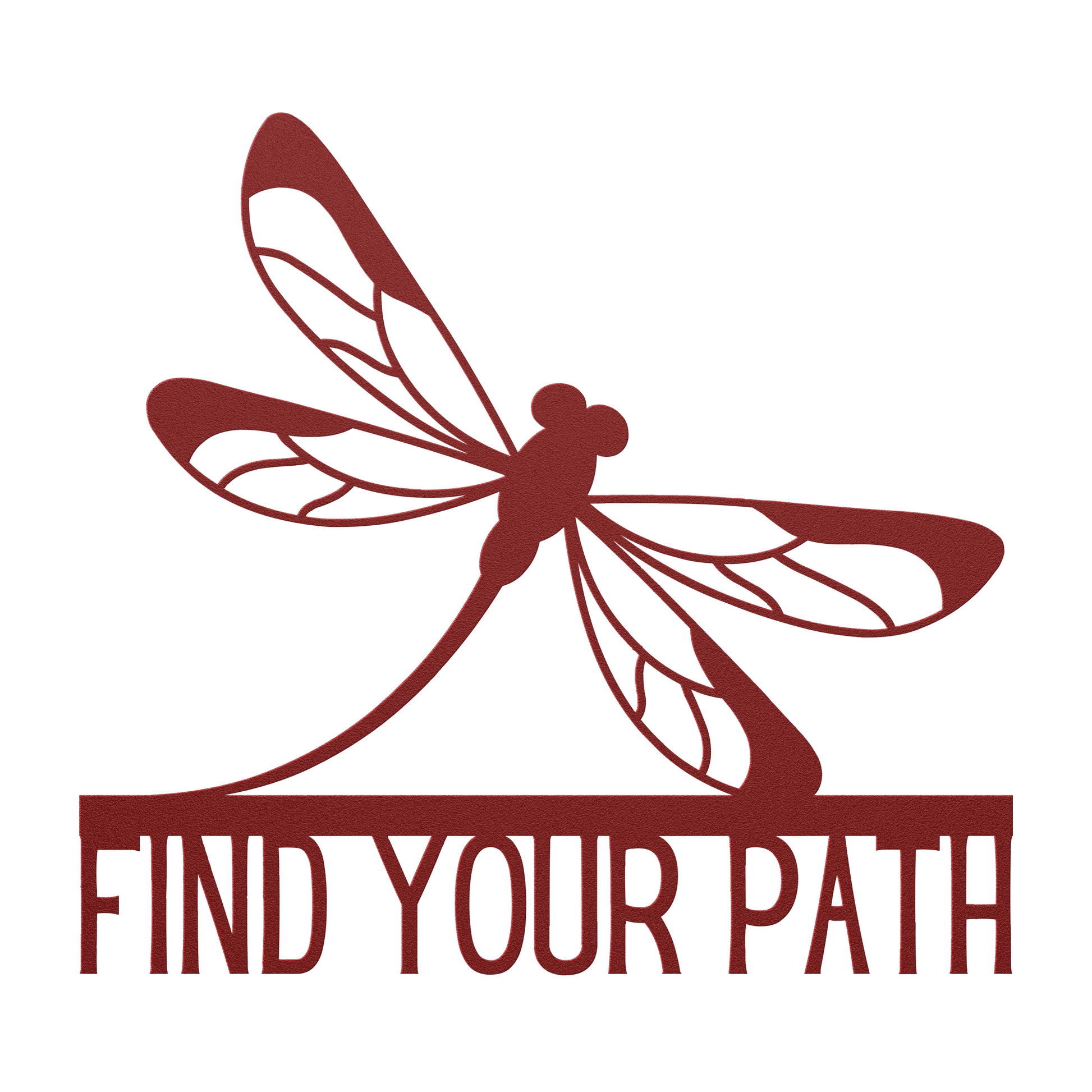 Find_Your_Path_Dragonfly_Metal_Sign_Red_Transparent_Mockup.png