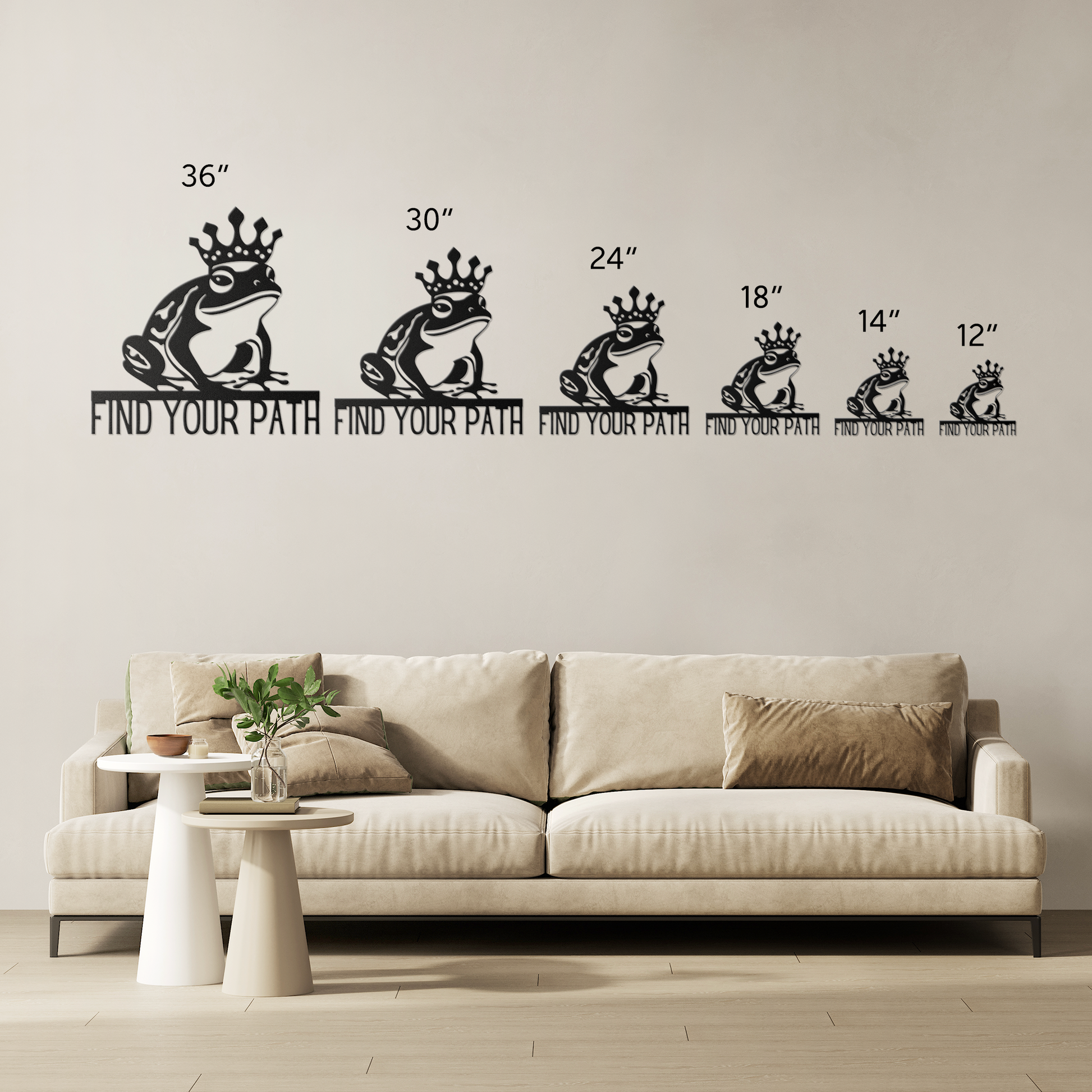 Find_Your_Path_King_Frog_Metal_Sign_Size_Options_Mockup.png