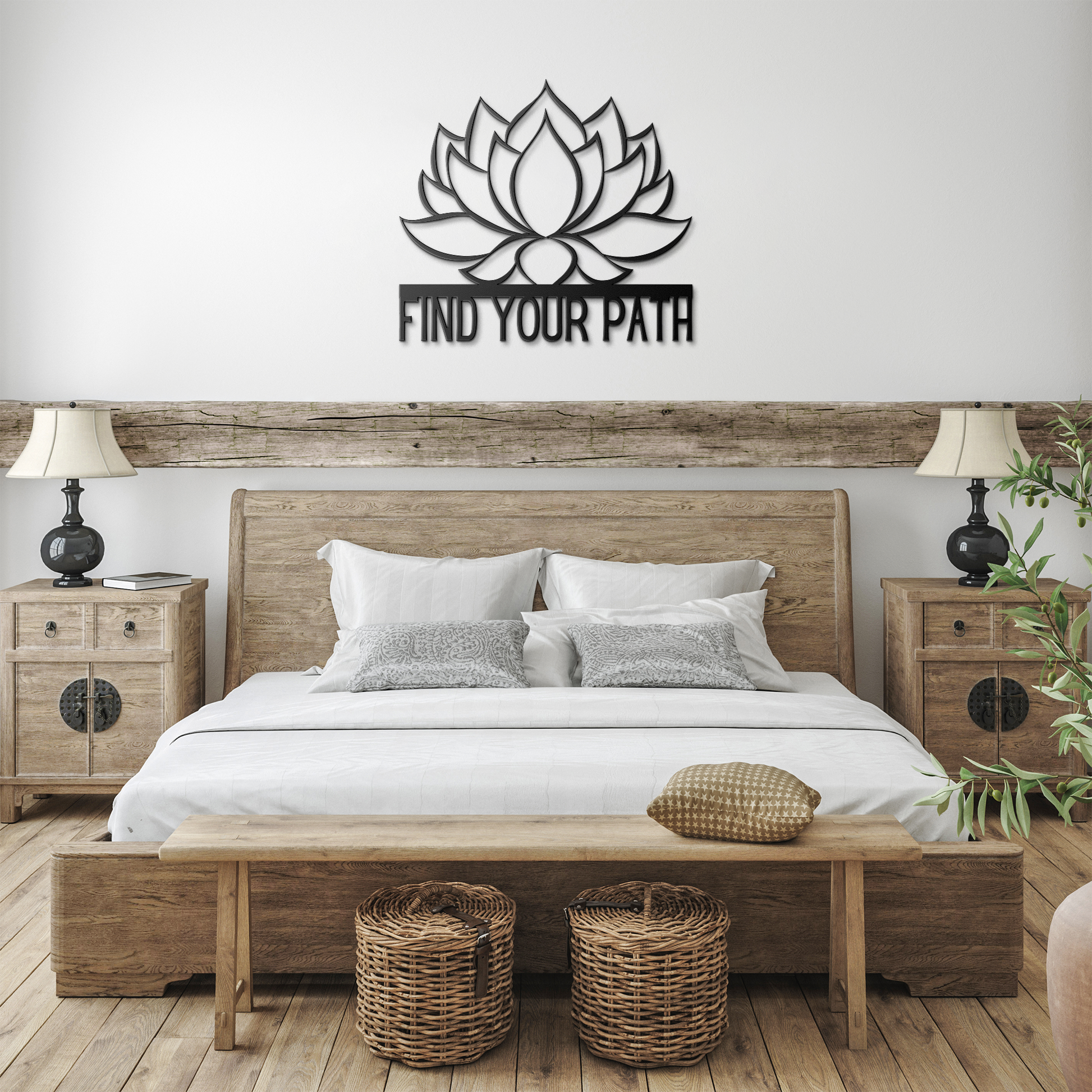 Find_Your_Path_Lotus_Flower_Metal_Sign_Black_Farmhouse_Bedroom_Mockup.png