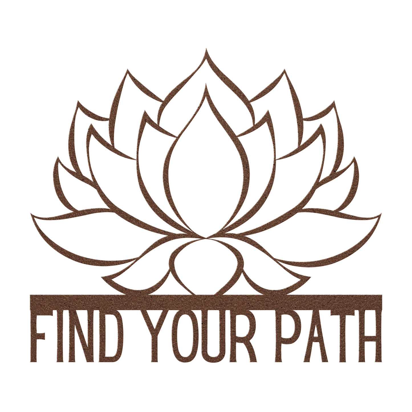 Find_Your_Path_Lotus_Flower_Metal_Sign_Copper_Transparent_Mockup.png