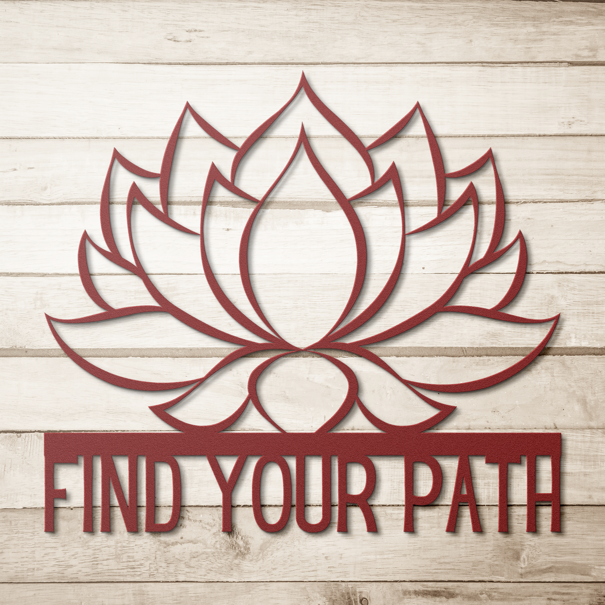 Find_Your_Path_Lotus_Flower_Metal_Sign_Red_Simple_Wood_BKGD_Mockup.png