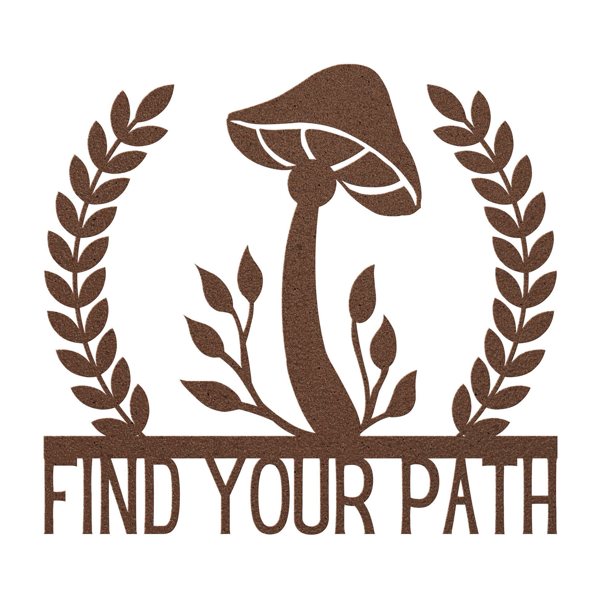 Find_Your_Path_Mushroom_Metal_Sign_Copper_Transparent_Mockup.png