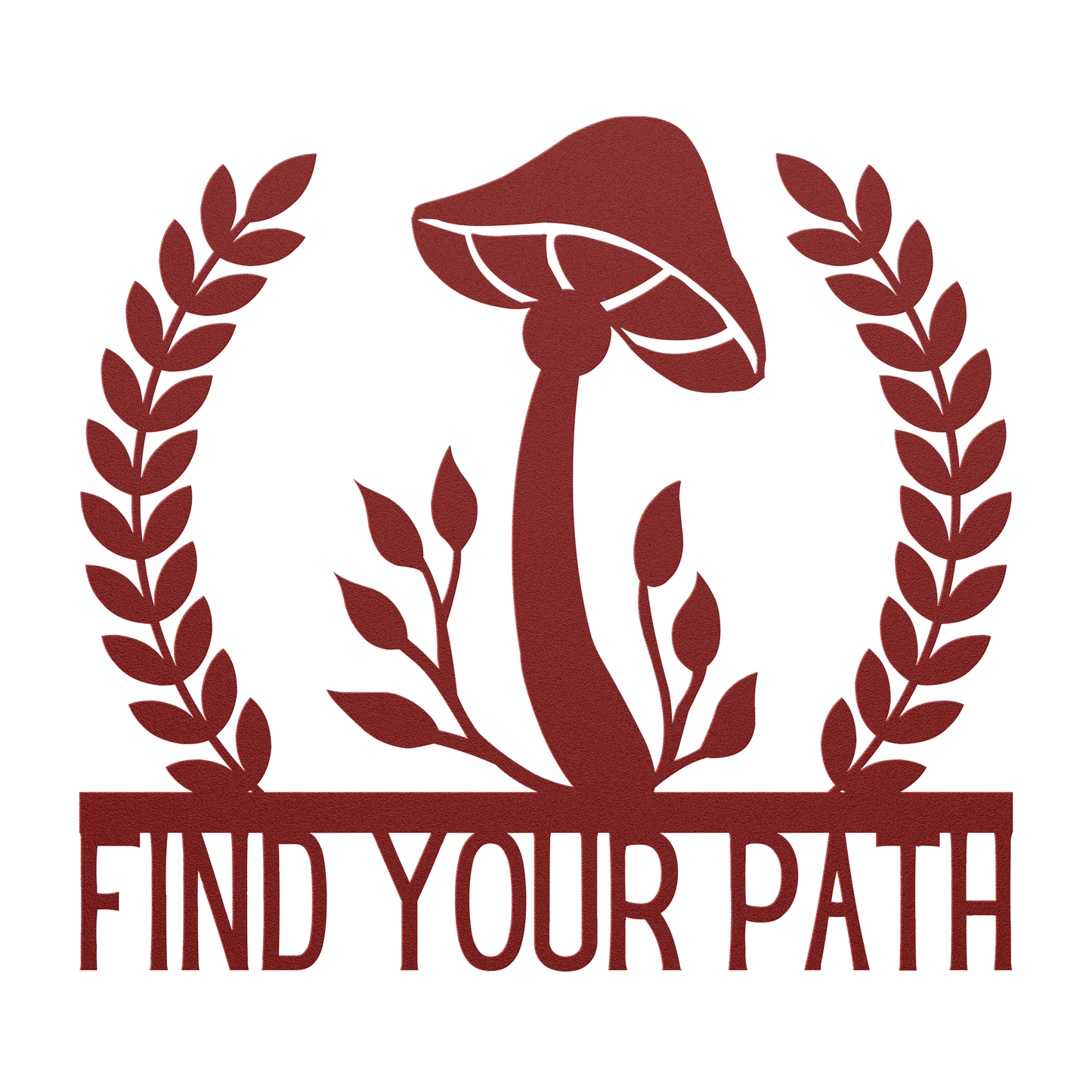 Find_Your_Path_Mushroom_Metal_Sign_Red_Transparent_Mockup.png