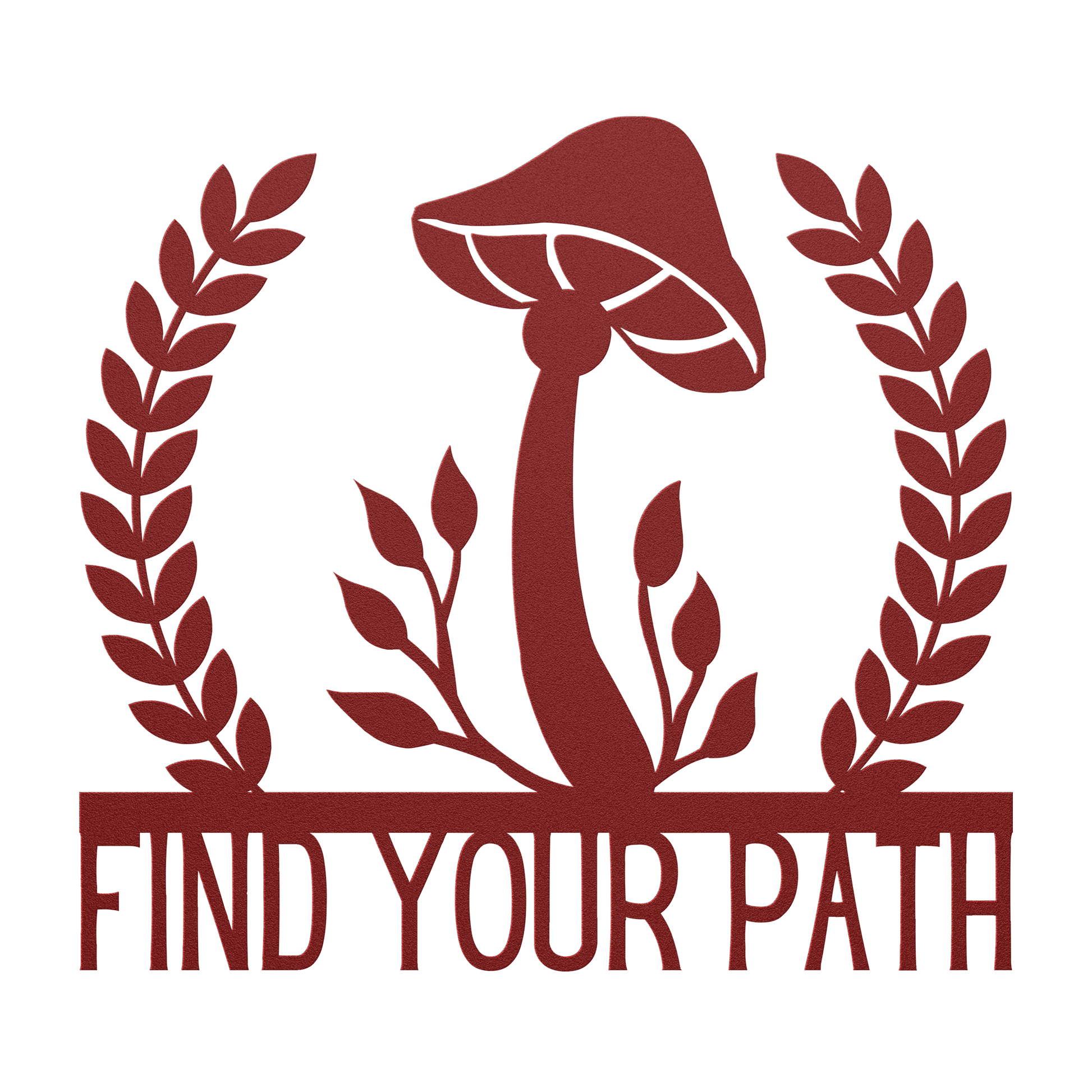 Find_Your_Path_Mushroom_Metal_Sign_Red_Transparent_Mockup.png