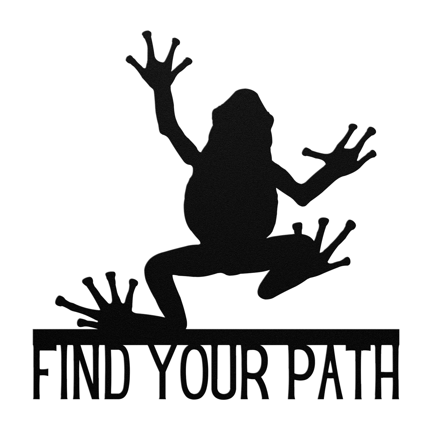 Find_Your_Path_Tree_Frog_Metal_Sign_Black_Transparent_Mockup.png